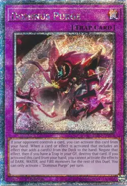 YUGIOH DOMINUS PURGE QUARTER CENTURY SECRET RARE 1ST NM INFO-EN078 - Image 1