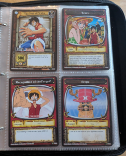 One Piece CCG Luffy Pirates Lot Binder Pages 2005 English Luffy Nami Zolo - Image 1