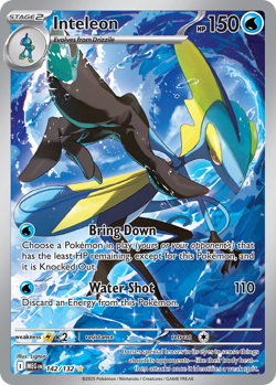 Inteleon 142/132 Illustration Rare Mega Evolution Pokemon Near Mint - Image 1