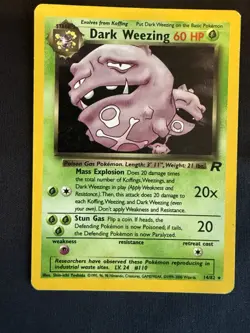 Dark Weezing 14/82 Holo Rare Team Rocket PokUmon Card MP - Image 1