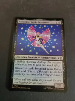 ~ Songbird, Sonic Screamer ~ NM Foil ~ Commander: Marvel Super Heroes ~ MTG ~ - Image 1