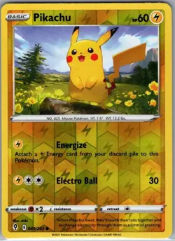 Pikachu 049/203 Reverse Holo SWSH07: Evolving Skies - Pokemon Card - NM - Image 1