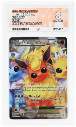 Pokemon Flareon EX - Generations - RC28/RC32 - Radiant Collection - ACE 8 NM-MT - Image 1