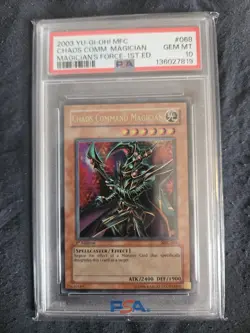 2003 YU-GI-OH! MFC-MAGICIAN'S FORCE #068 CHAOS COMMAND MAGICIAN 1ST ED. PSA 10 - Image 1