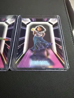 2026 Topps Disney Neon Lot of 5 Neon Light Cards Angel Ariel Mirabel Minnie Pan - Image 3