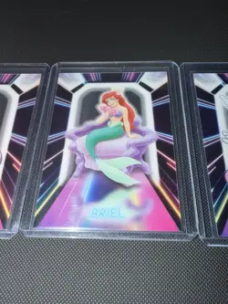 2026 Topps Disney Neon Lot of 5 Neon Light Cards Angel Ariel Mirabel Minnie Pan - Image 5
