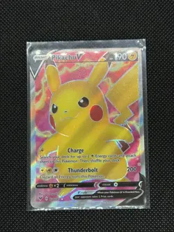 Pikachu V Full Art Vivid Voltage 170/185 Ultra Rare Pokemon Card Near Mint - Image 1