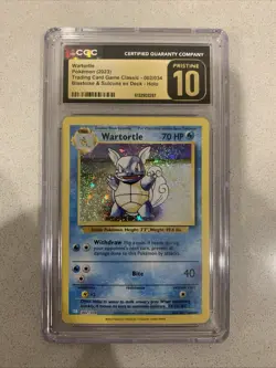 Wartortle 002/034 Trading Card Game Classic Holo Pristine 10 - Image 1