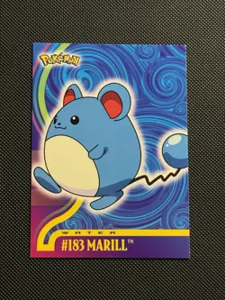 Pokemon Card - Marill #183 - Johto Series - Topps Blue Logo 1st Edition - Image 1