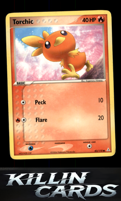 Torchic 83/110 Pokemon Common Holon Phantoms Card LP - Image 1