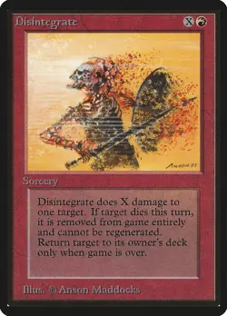 Disintegrate Beta NM Red Common MAGIC THE GATHERING MTG CARD ABUGames - Image 1