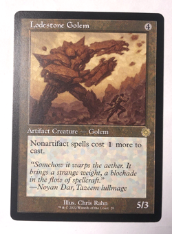 Lodestone Golem RETRO FRAME 29 The Brothers' War MTG Magic the Gathering NM - Image 1