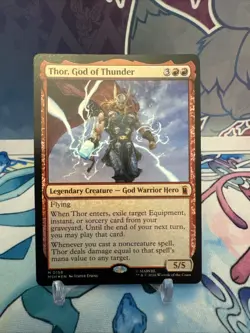 Thor, God of Thunder - Foil Light Play, English Magic the Gathering MTG Marvel S - Image 1