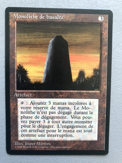 Mtg Carte Magic Fbb Basalt Monolith French LP - Image 1