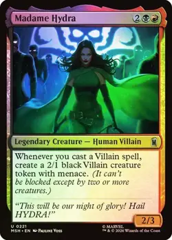 NM Foil Madame Hydra, MTG, Super Heroes, Magic the Gathering, 221 - Image 1