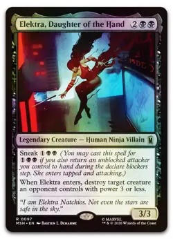Elektra, Daughter of the Hand #97 (Foil) (NM) Marvel Super Heroes MSH Magic MTG - Image 1