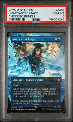 2025 MTG FINAL FANTASY COMMANDER CHOCOBO BUNDLE #0469 SNAPCASTER MAGE PSA 10 - Image 1