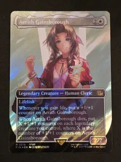 Aerith Gainsborough (Borderless) (Surge Foil) Final Fantasy Foil - Image 1