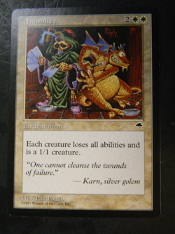 MTG Tempest Humility White Rare Very Lightly Played Condition - Image 1