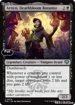 Arnyn, Deathbloom Botanist EN [SOS - 74] - NM [Foil] TCG MTG - Image 1