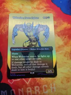 Wolverine, Fierce Fighter (Borderless) - Marvel Super Heroes (MSH) - Foil - NM - Image 1