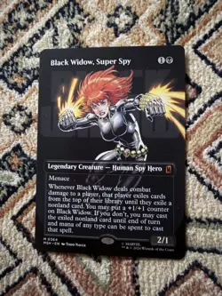 Black Widow, Super Spy (Borderless) (0364) 364 Marvel Super Heroes MTG NM - Image 1