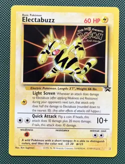 Electabuzz #2 1999 Movie Promo Black Star Promo Pokemon Card WOTC Vintage - NM - Image 1