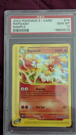 Pokemon 2002 Rapidash 074/093 Sample E Card PSA 10 GEM MINT - Image 4