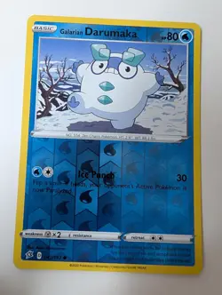 Galarian Darumaka 047/192 Common Rebel Clash Pokemon Reverse Holo Near Mint - Image 1