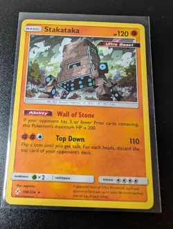 Stakataka 106/214 Holo Rare Unbroken Bonds Pokemon Holo Near Mint - Image 1