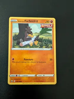 Galarian Farfetch'd 078/198 Common Chilling Reign Pokemon Near Mint - Image 1