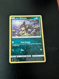 Alolan Rattata 81/147 Common Burning Shadows Pokemon Near Mint - Image 1