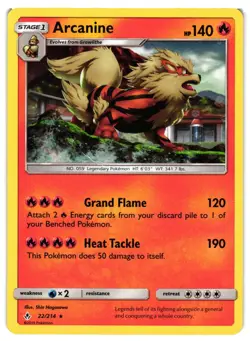 Pokemon TCG Arcanine 22/214 Holo R Unbroken Bonds Holo DMG - Image 1