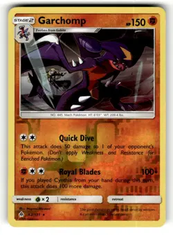 Garchomp 62/131 Rare Forbidden Light Reverse Holo Pokemon Lightly Played - Image 1