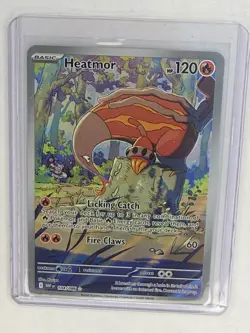 Pokemon TCG Heatmor 104/086 White Flare Illustration Rare IR Holo NM - Image 1