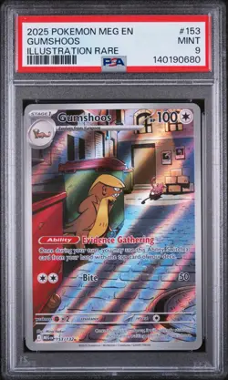 Pokemon TCG Gumshoos Mega Evolution 153 Illustration Rare PSA 9 - Image 1