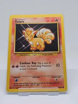 Pokemon TCG Vulpix Regular Unlimited Common Base Set 68/102 Vintage - Image 1