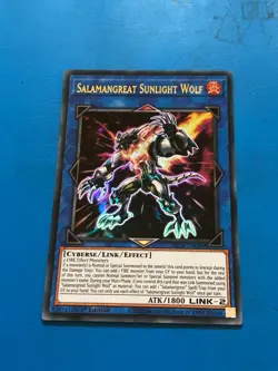 YUGIOH Ultra Rare Salamangreat Sunlight Wolf BLAR-EN089 1st Edition - Image 1