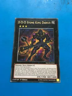 YUGIOH Rare D/D/D Stone King Darius MACR-EN045 1st Edition PLAYED - Image 1