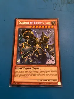 YUGIOH Secret Rare Grandsoil The Elemental Lord REDU-EN038 MOD PLAY - Image 1