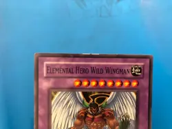 YUGIOH Super Rare Elemental Hero Wild Wingman EOJ-EN035 1st Edition PLAYED - Image 3