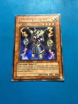 YUGIOH Secret Rare Thunder King Rai-Oh YG02-EN001 - Image 1
