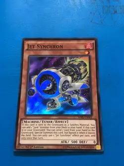 YUGIOH Super Rare Jet Synchron SDSE-EN001 1st Edition - Image 1