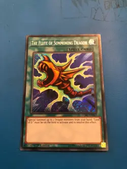 YUGIOH Secret Rare The Flute Of Summoning Dragon LCKC-EN027 1st Edition - Image 1