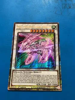 YUGIOH Quarter Century Rare Accel Synchro Stardust Dragon MP24-EN030 1st Edition - Image 1