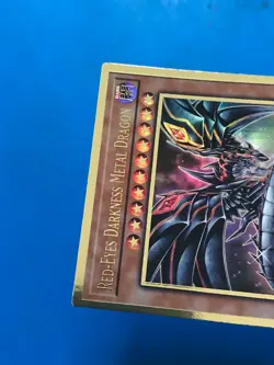 YUGIOH Gold Rare Red-Eyes Darkness Metal Dragon MGED-EN009 1st Edition PLAYED - Image 3