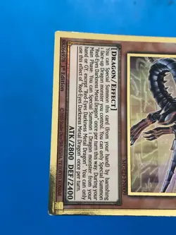 YUGIOH Gold Rare Red-Eyes Darkness Metal Dragon MGED-EN009 1st Edition PLAYED - Image 4