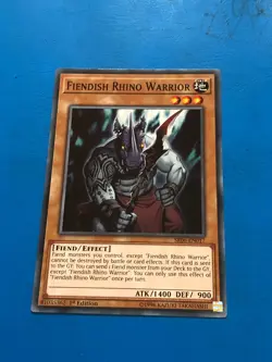 YUGIOH Common Fiendish Rhino Warrior SR06-EN017 1st Edition - Image 1