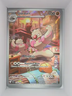 Pokemon TCG Gurdurr 126/086 Full Art Holo Black Bolt Card Near Mint - Image 1