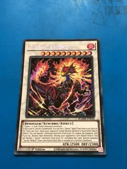 YUGIOH Secret Rare Jurrac Astero BLMM-EN018 1st Edition - Image 1